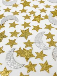 闪亮星月纸屑 - 闪光纸和箔纸的组合，梦幻的月亮和星星设计，适合餐桌装饰、派对装饰、家居装饰、房间装饰，是节日、生日、婚礼、斋月、开斋节、纪念日、假日、周年纪念日、圣诞节、新年和所有庆祝活动的理想之选。 - 彩色 - 查看 14