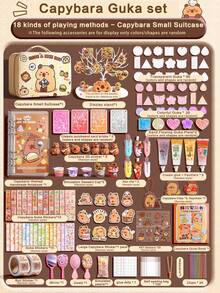 Girls DIY Craft Set, Includes Notebook, Sticker Making Kit, Fake Cream Glue And Decorative Accessories, Children's Toy Stationery Gift Box, And A Complete Cream Sticker Gift Box. This Fun DIY Sticker Craft Set Is Suitable For Children Of All Ages, Can Be Used As Birthday, Christmas Or Holiday Gifts.