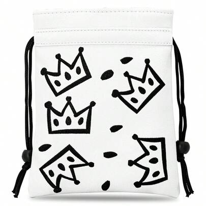 便携式耐用仿PU高尔夫球和球座收纳袋，带抽绳 - 男女高尔夫球手的优质配件 - 生日、退休、父亲节送给爸爸、男友、丈夫的完美礼物