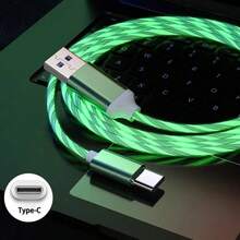 3.28ft/1m LED Flowing Light Fast Charging Cable, Durable TPE Charging Data Cable Compatible With Galaxy S24/S23 Ultra/S23/S22/S21 Series, Galaxy Z Fold5/Flip5, A Series, 17/16/15 - A - View 6
