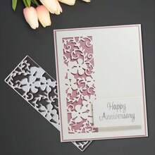 创意蕾丝切割模具、DIY剪贴簿相册和压花模板、贺卡制作工具、卡片纸切割工艺品、礼品卡制作模板模切。 - 銀色 - 查看 6