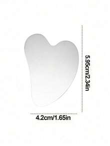 1个不锈钢心形刮痧板，面部及身体按摩刮痧工具，适用于面部按摩，便携式肌肉放松按摩板，也适用于身体、眼部和颈部按摩，美容、SPA、自我护理、护肤、美容师用品、面部按摩工具 - 彩色 - 查看 11