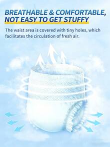 5/30pcs, Adjustable Protective Underwear, Panty-Style Sanitary Napkins, Period Panties, Disposable Underwear, Hook And Loop Design, Adjustable Waist, Super Absorbent, Patented Design, Fresh And Comfortable, 3D Protective Coverage, Leak-Proof, Breathable, Highly Absorbent, Odor Eliminating, Sleep Well All Night, Suitable For Business Trips, Menstruation, Postpartum, Post-Op, And Travel - White - Adjustable - View 3