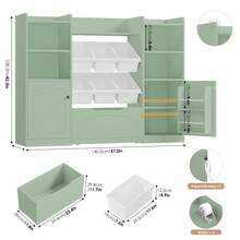 Kids Bookcases, Cabinets & Shelves - màu xanh lá - Xem 5
