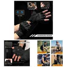 VWX Anti - Slip Gel Workout Gloves Men And Women - With Sweat - Wicking Fabric Gym, Weight Lifting, Cycling, Weightlifting, Exercise, Climbing - Large - View 1
