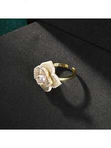 3件套法式复古微镶珍珠山茶花项链，优雅轻盈奢华，女孩饰品 - 三件套 - 查看 5