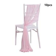 Wedding Chiffon Chair Decor Set, Sheer Voile Drape Suitable For Artificial Eucalyptus Poles, Church Aisle Decoration, Lightweight No-Iron Curtain, Applicable For Bridal Shower / Anniversary / Bachelorette Party / Valentine's Day Events, Bow-Tie Chair Back Decor, Photo Booth Prop, Great Gift - Multicolor - View 16