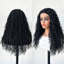 Deep Wave Half Wig Wear And Go Glueless Wigs 22/26 Inch Curly 3 In 1 Half Wigs For Women Drawstring Seamless Wig Beginner Friendly - Multicolor - View 12