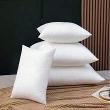 2pcs White Decorative Throw Pillow Inserts - Soft Polyester Filled Cushions, Indoor Decorative Pillows For Bed, Sofa, Bedroom, Hotel, Car, Office - Machine Washable Home Decor, Comfortable Bedding Accessories, Pillows, Cushions, Relaxing Style With Strong Support, No Lumping, Breathable Design, Suitable For Daily Use And Hosting Guests, Soft Filling