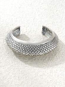 1pc Minimalist Hollow Out Chunky Jewelry, Asymmetric Geometric Design, Suitable For Casual, Party, Evening Events - Symmetrical Hollow Model - View 20