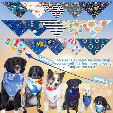 100 Pcs Ocean Dog Bandanas Bulk Pet Bibs Colorful Triangle Pet Ocean Scarf Bandanas For Medium Large Dogs Birthday Summer Beach Holiday Costume Decor - Multicolor - View 6