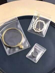 20/5个装 PVC 透明可重复密封首饰袋，透明拉链首饰袋，抗氧化首饰袋，首饰收纳袋，独立首饰收纳袋，防尘透明首饰收纳袋，首饰盒，收纳袋，化妆刷收纳盒，化妆刷架，香水收纳袋，收纳包，女士礼物，圣诞礼物，女士礼物创意 - 彩色 - 查看 3