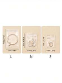 20/5个装 PVC 透明可重复密封首饰袋，透明拉链首饰袋，抗氧化首饰袋，首饰收纳袋，独立首饰收纳袋，防尘透明首饰收纳袋，首饰盒，收纳袋，化妆刷收纳盒，化妆刷架，香水收纳袋，收纳包，女士礼物，圣诞礼物，女士礼物创意 - 彩色 - 查看 2