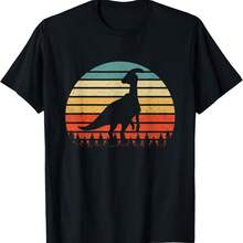 Vintage Paaurolophus Dinosaurus Sun Retro T-Shirt - 綠色 - 查看 1
