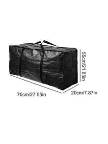 4个加厚耐用的圣诞树收纳袋，为您的圣诞树和装饰品提供充足的空间，大号可重复使用的衣柜整理袋，带拉链和结实提手。 - 黑色 - 查看 15