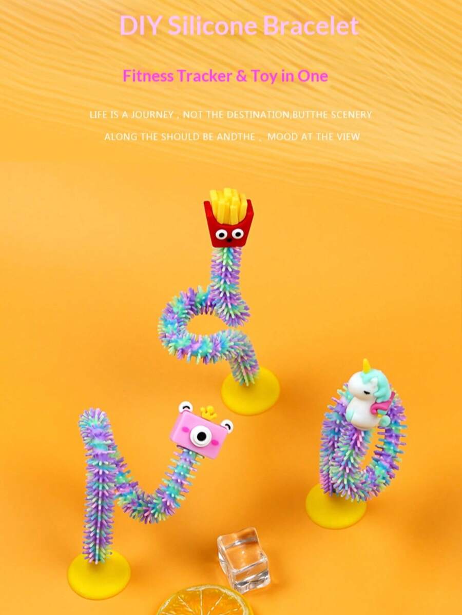 1pc 2026 Hot Selling Silicone Toy Puzzle Bracelet, Cartoon Multi-Function, Perfect Gift, Holiday Gift, Birthday Gift, Interesting Gift