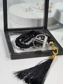 1 قطعة خاتم إلكتروني محمول خفيف الوزن مزين بالراين ستون، عداد خرز الصلاة، عداد متعدد الأغراض، خاتم فاخر أنيق، عداد محمول مناسب للرجال والنساء، هدية مثالية للمناسبات والعد الصلاة - متعدد الألوان - مشاهدة 36