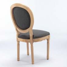French-Style Dining Chair With Antique-Painted Linen Upholstery, Set Of 2, Solid Wood Frame, DE1845BG - Grey - View 7