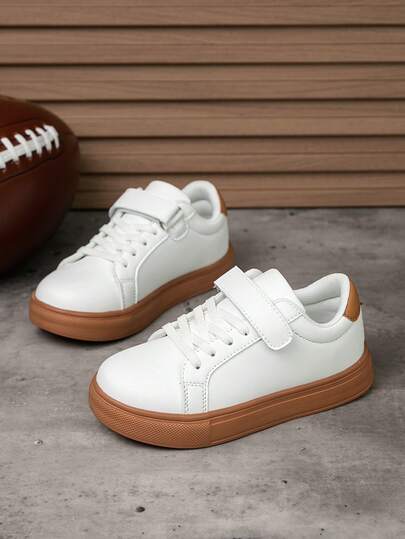 Kids' Retro Low-Top Canvas Sneakers, Hook And Loop Easy On/Off, Soft Sole Anti-Slip Comfortable, Casual Fashion Shoes For Spring/Summer Students