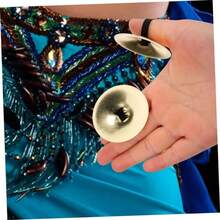 1对/2个镀金指钹，肚皮舞指钹，舞者派对指钹