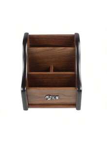 Multi-Functional Large Capacity Creative Office Desk Stationery Wooden Pen Holder - Wooden Storage Pen Holder - View 6