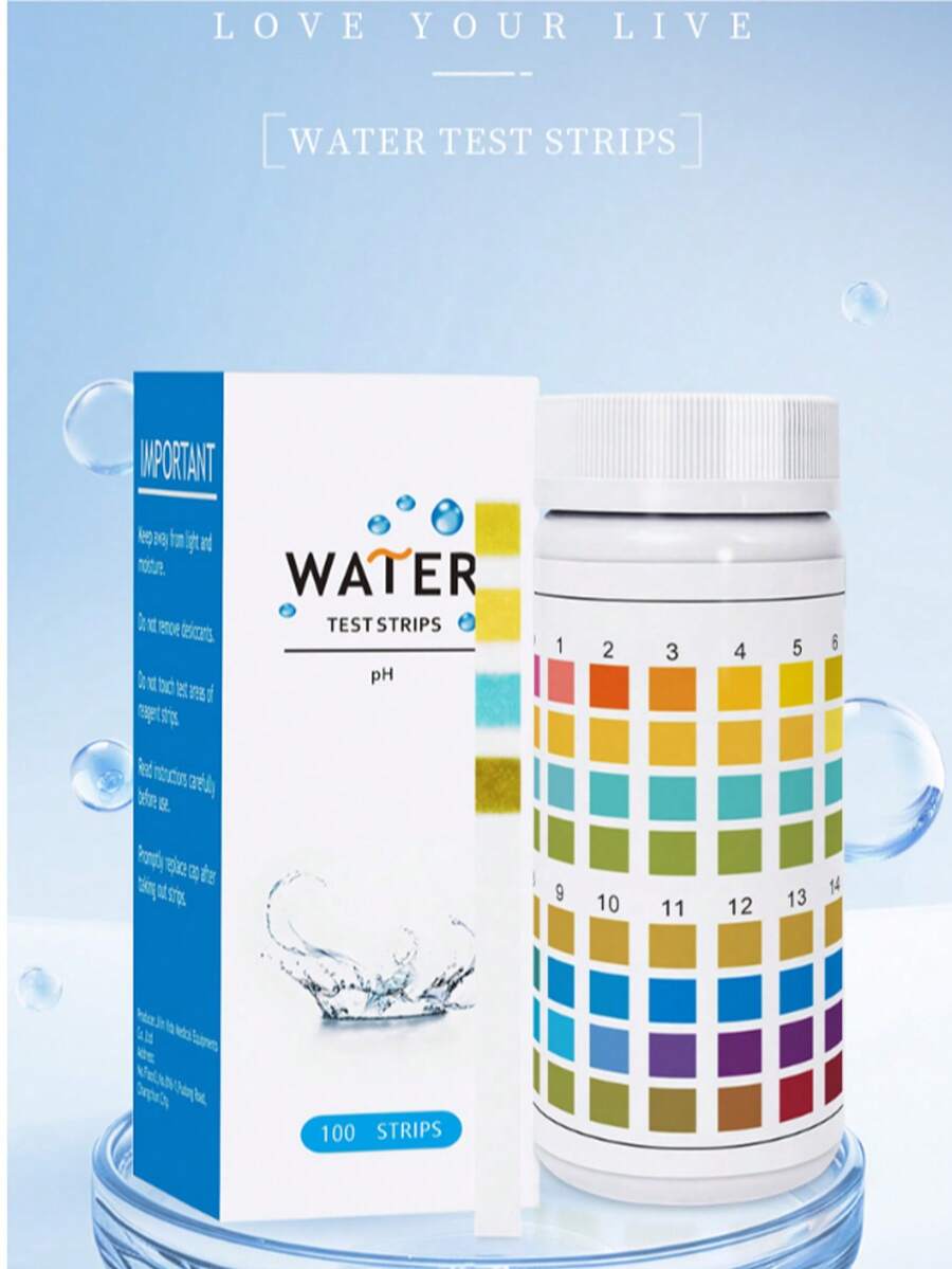 100条水质测试条 - 硝酸盐和亚硝酸盐检测套装，适用于水族箱水质检测 - 彩色 - 查看 1