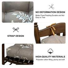 Outdoor Indoor Waterproof Seat Chair Outdoor & Indoor Waterproof Seat Chair Cushions With Ties Chair Back Cushion Recliner Seat Mat Outdoor Dining Chair Cushion For Patio Cushion Furniture - 葉夢 - 查看 5