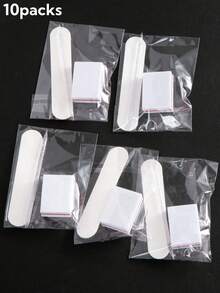 10pcs/Set Shiny Pink Dual-Sided Disposable Mini Nail Files, Suitable For Manicure Buffing And Polishing, Professional Nail Care Set - Multicolor - View 17