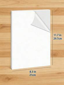 Giấy dán decal vinyl in được khổ A4, màu trắng mờ, chống thấm nước, tự dính PET, kích thước 8.3x11.7 inch, phù hợp với máy in phun, khô nhanh, độ bám mực cao. - mờ - Xem 3