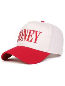 1pc Color Block Letter Embroidered Baseball Cap, Fashion Versatile Polyester Snapback Hat, Suitable For Daily Wear, Great Gift For Family, Friends, Boyfriend/Girlfriend, Suitable For Christmas, Mother's Day, Father's Day, Teacher's Day, Birthday - Multicolor - View 11