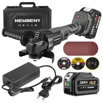 Yofidra Smerigliatrice angolare senza spazzole M14 da 125 mm Utensile elettrico per lucidatura a batteria a 3 velocità