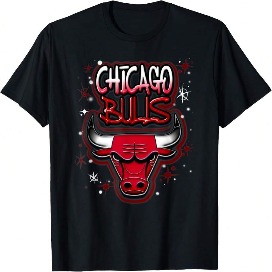 Airbrush Logo T-Shirt - Black - View 1