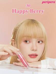 K-Beauty Peripera Ink Mood Glowy Tint,Water Bare Tint,Mirror Watery Lip Gloss,Glass Lip Gloss,丰唇,自然保湿,轻盈,提亮肤色,持久显色,舒适不粘腻,适合戴口罩使用,不留白膜,K-Beauty,韩国彩妆 - #30 HAPPY BERRY - 查看 3