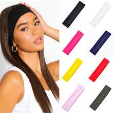 1PC Sports Yoga Hair Band Solid Running Absorb Sweat Headband For Women Men Adjustable Make Up Hair Accessories Headwrap Women Head Scarf Work Out Sweatband - Multicolor - View 3