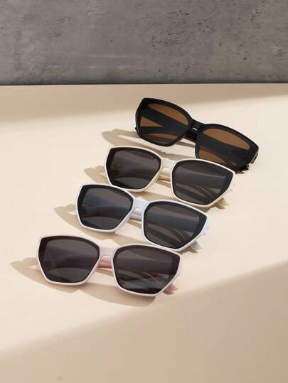 1 par de gafas de moda decorativas de colores caramelo geométricos para niños