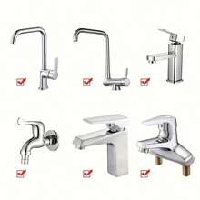 1 Juego de Grifo de Cocina con Función de Ducha Presurizada Anti-Salpicaduras, Rotación de 360 Grados, Caño Extendido con Filtro, Aireador Ahorrativo de Agua - Blanco y Negro - Ver 5