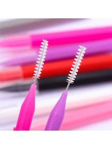 HMQ beauty 20PCS Eyelash Brush With Lid, Dust-Proof, Reusable Eyebrow Comb, Makeup Cleaning Brush Tool - Multicolor - View 5