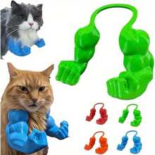 Creative Cat Muscle Arm 3D Printed Cat Neck Brace, Funny Pet Prop, Small Cat Birthday Party Supplies - Multicolor - View 1