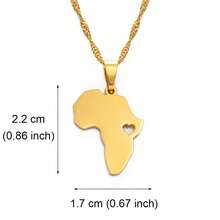 1pc Africa Map & Country Name Pendant Necklace, Suitable For Women And Men, Africa Map Jewelry, Nigeria, Ghana - Multicolor - View 27
