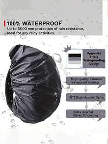 1Pc [Durable Backpack] Durable 35L Portable Outdoor Backpack, 1pc | Vibrant Backpack With Cover - Ideal For Travel, Camping, And Sports Accessories, Camping Gear - Multicolor - View 9