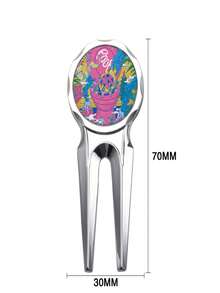 Golf Course Tool Golf Ball Marker Sublimation Metal Golf Course Tool - Multicolor - View 3