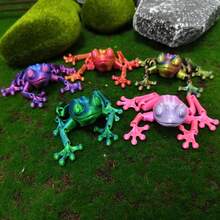 2026新款 - 1个3D打印青蛙摆件 - 动物毛绒玩具 - 独特的减压礼物 - 送朋友的礼物 - 收藏品 - 节日礼物 - 生日礼物 - 礼品 - 彩色 - 查看 1