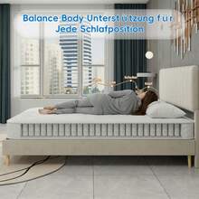 3D Breathable Mattress With Individually Wrapped, Noiseless, Undisturbed, Soft And Robust Layers, Double Support For Optimal Back Comfort. - 白色 - 查看 9