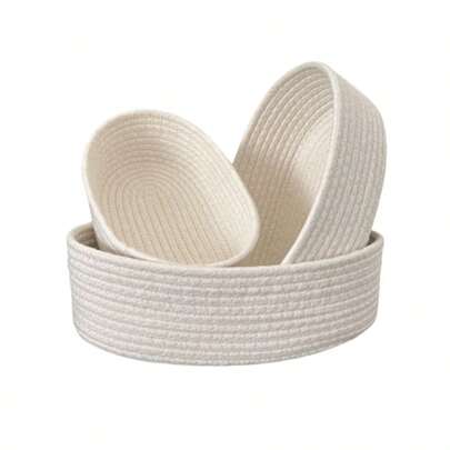 Oval Storage Basket, Woven With Solid Blue Color, Minimalist Home Organization For Living Room Tabletop And Entryway Decor, Perfect For Snacks, Fruits, Toys, Bathroom Essentials, And Office Supplies, Versatile Gift Basket For Spring Refresh, Valentine's Day, Mother's Day, Easter Gatherings, Birthday Celebrations, Spring Cleaning, Compact Laundry Alternative, Durable Cord Handle, Lightweight And Breathable, Neat Storage Solution For Small Spaces, Chic Home Decor Accent, Ideal For Gift Giving, Seasonal Home Organization Accessory