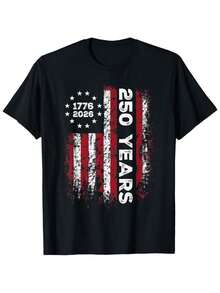 250 Years Of Freedom American Flag 250th Independence Day T Shirt - màu đen - Xem 1