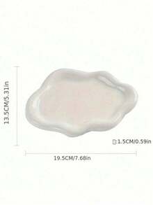 1pc Jewelry Tray, Japanese Minimalist Dopamine Flower Cloud Asymmetric Creative Storage Dish, For Earrings, Necklaces, Jewelry, Floral Jewelry Box, Decorative Display & Photography Props, Jewelry Box, Women & Girls Jewelry Organizer, Jewelry Stand, Valentine's Day Gift, Makeup Room Decor,Makeup Bag,Travel Essential - Multicolor - View 2