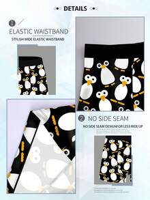 1 包新奇男士短裤，可爱企鹅图案印花男士平角内裤，俏皮动物图案印花男士短裤，针织面料，透气吸汗，柔软亲肤，俏皮可爱，适合休闲居家穿着的男士平角内裤。 - 彩色 - 查看 5