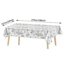 1/3件装可涂色复活节桌布，长方形复活节兔子主题涂色桌布，适合春季复活节派对装饰和礼品，137x274厘米 - 彩色 - 查看 5