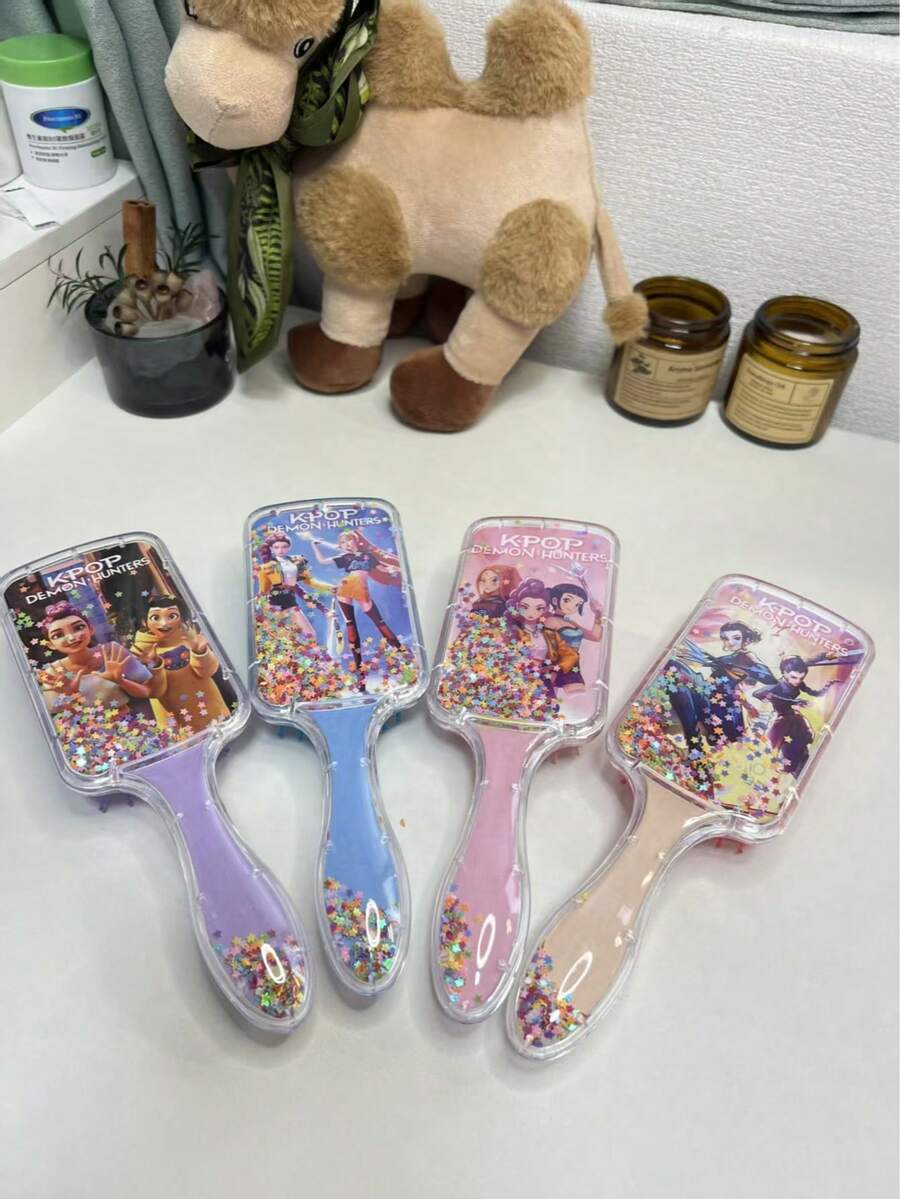 Mattel 1 Piece Flow Sand Comb Cute Cartoon Air Cushion Comb Ice And Snow Air Cushion Comb Massage Small Comb - Multicolor - View 1