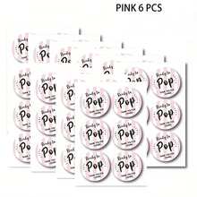 6/30张“即将成为宝宝”感谢宾客贴纸，适用于婴儿派对和性别揭晓派对 - 2英寸自粘标签，印有“谢谢”字样，棕色、粉色、蓝色、条纹 - 可用于派对礼品袋、礼品盒和装饰品，以及派对装饰 | 可爱设计 | 光面 - 彩色 - 查看 10